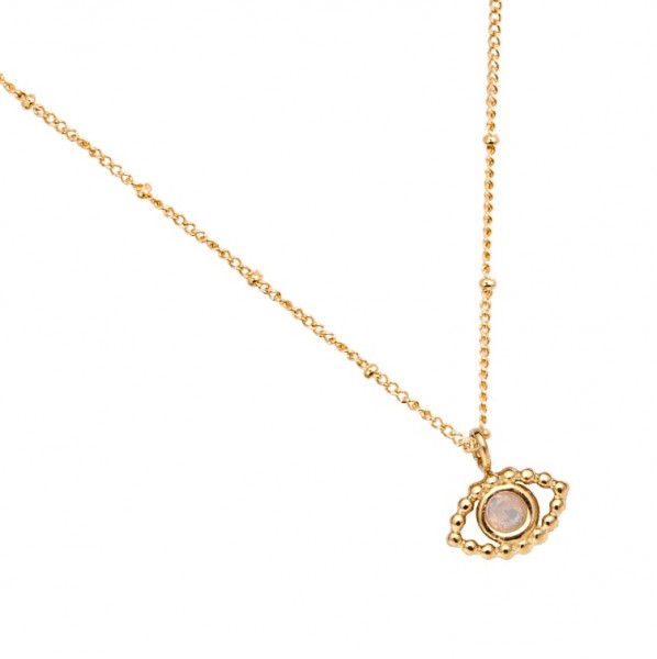 Fatima Eye Halskette Gold 14K vergoldet