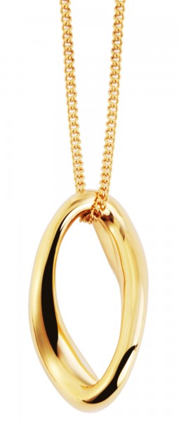 ILUÉ Halskette Anhänger Gold Wave Geschenk Kette Welle Damen