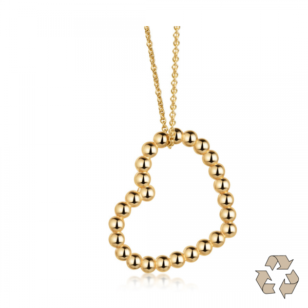 Oona Dots Gold Halskette, 925 Silber 14k vergoldet