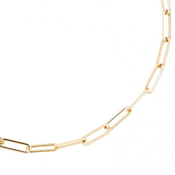 Geli Gliederkette Halskette Gold 14K vergoldet
