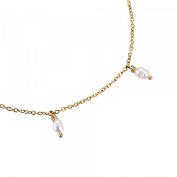 Velma Pearl Fußkette Gold 14k vergoldet