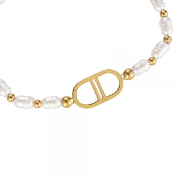 Ebba Perle Armband Gold 14K vergoldet