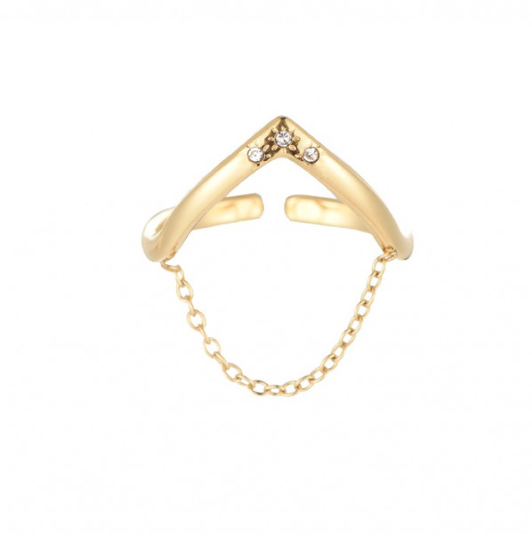 Talea Ketten Ring Gold 14K vergoldet