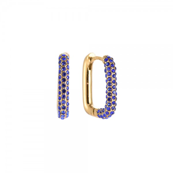 Doro Hoops Gold 14K vergoldet blau