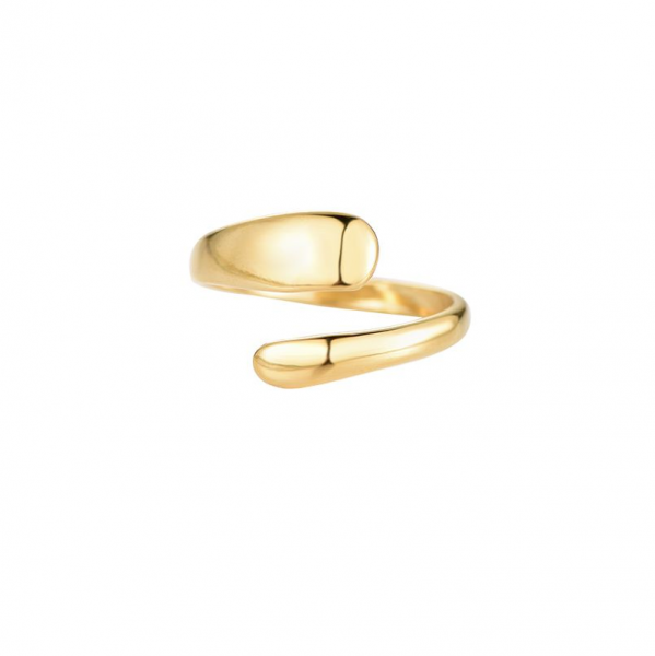 Neala Drops Slim Ring 14K vergoldet