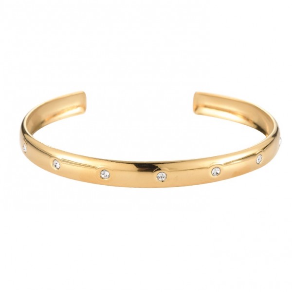 Ennie Kristall Armreif Gold 14K vergoldet