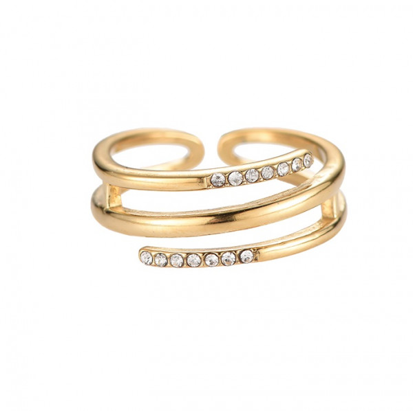 Finia Shine Gold Ring 14K vergoldet