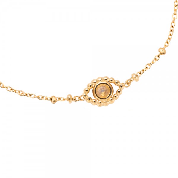 ILUE Armkette Gold Schutz Auge Nazan verstellbar 14k vergoldet Armschmuck Kugelkette