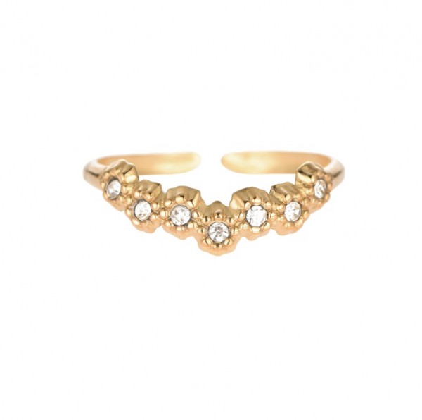 Amrei Eleganz Gold Ring 14K vergoldet