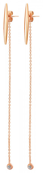 Mika Kette Ohrstecker Rosegold