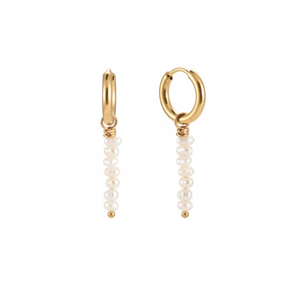 Romie Pearl Ohrringe Gold 14K vergoldet